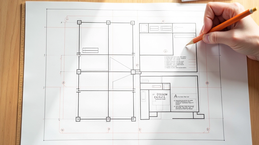 Diagram modulární mřížky s jednotkami a rozměry na tabuli