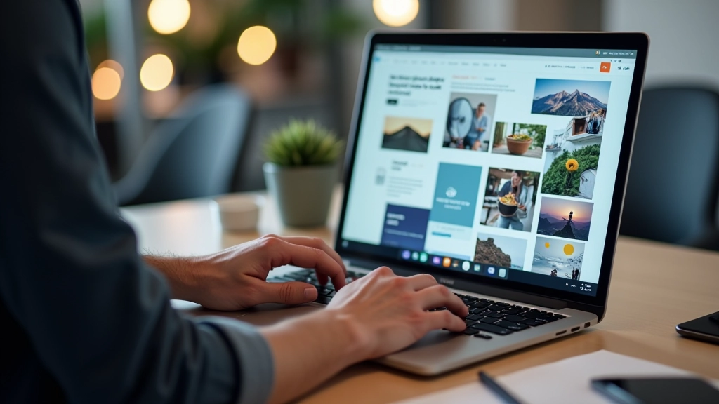 Návrhář pracuje na asymetrickém rozložení webových prvků v Adobe XD